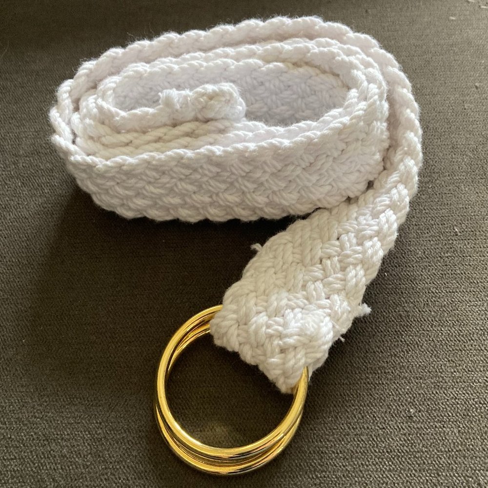 Woman's Belt - White Macrame